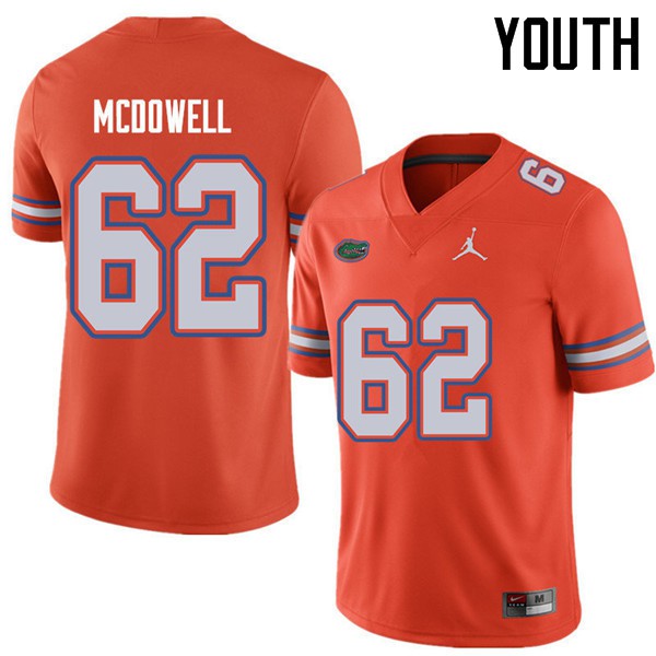 Jordan Brand Youth #62 Griffin McDowell Florida Gators College Football Jersey Orange